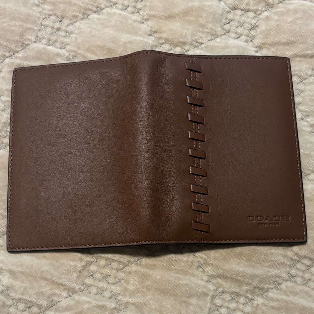 Coach Rich Brown Leather Travel Wallet and Passport Holder